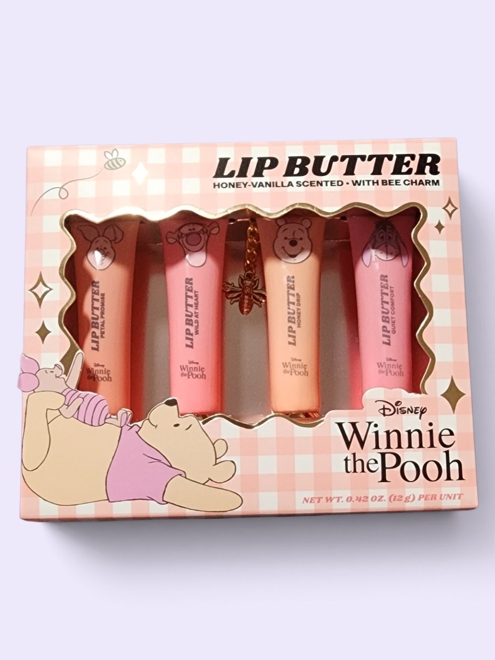 Disney Winnie the Pooh Lip Butter Set - Pink, Peach, Coral Shades
